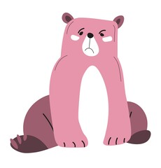 Bear animal, portrait of cartoon character species