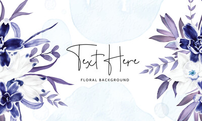 beautiful navy floral background design
