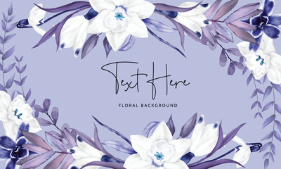 beautiful navy floral background design