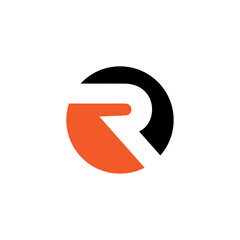 r letter logo vector. Abstract letter r logo design Round shape.