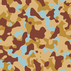 Camouflage sand pattern, seamless military background, light design for printing clothing, fabric.