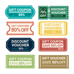 Discount coupon and offer promo code template.