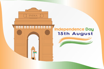 Indian Independence Day with tricolor flag-- 15th August