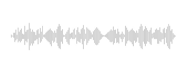 Audio spectrum simulation on white background use for music and computer calculating concept