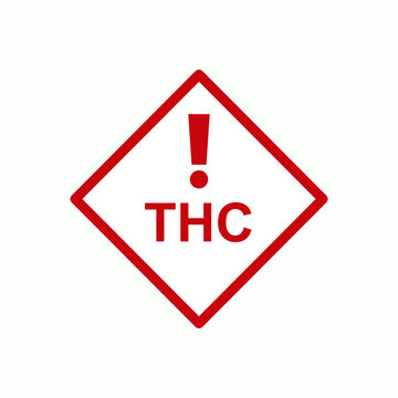 Contains THC Warning. Information Product Illustration As A Simple Vector Sign & Trendy Symbol for Design and  Medical Websites, Presentation or Application.  