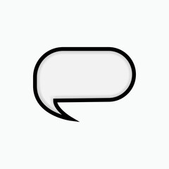 Bubble Speech Icon. Talk & Chat Sign or Conversation Vector, Symbol for Design, Presentation, Website or Apps Elements.
