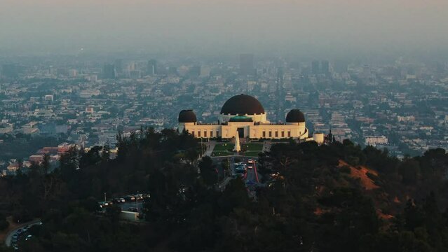 Los Angeles mountain top view