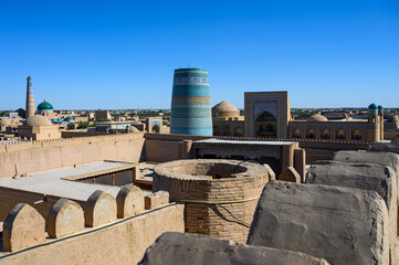 Ancient architecture of the Uzbek city of Khiva.