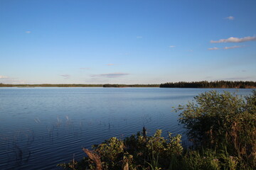 Deep Blue Of Astotin Lake, Elk Island National Park, Alberta