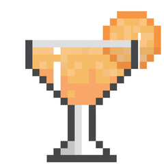 Obraz premium ドット絵 柑橘系カクテル