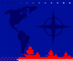 american ocean background empty space