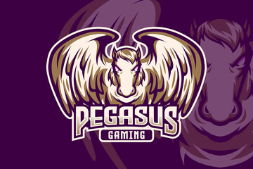 Pegasus Mascot Logo Design