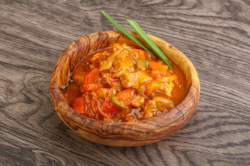 Meat goulash with vegetables