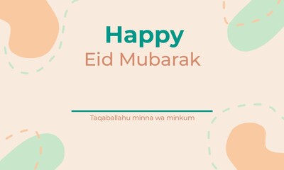Pastel greeting card eid Mubarak 