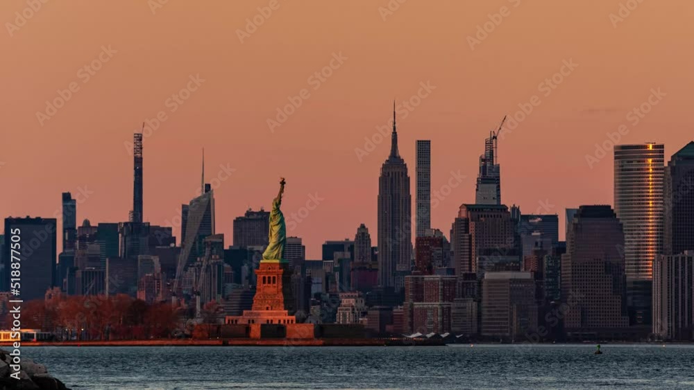 Canvas Prints new york city skyline time lapse