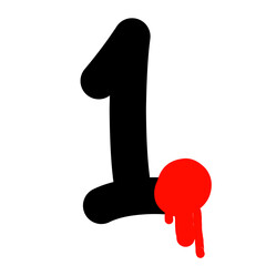 Bloody latin number fonts