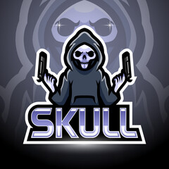 Skull esport logo mascot design
