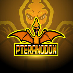 Pteranodon esport logo mascot design