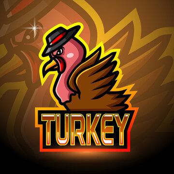 Turkey esport logo mascot design