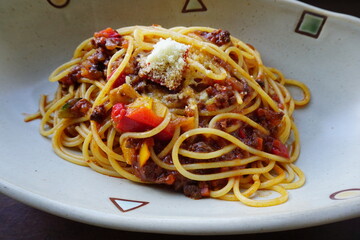 ミートスパゲティ　パスタ