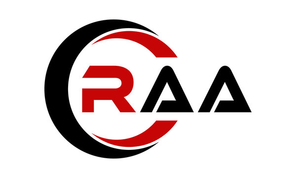 RAA three letter swoosh logo design vector template | monogram logo | abstract logo | wordmark logo | letter mark logo | business logo | brand logo | flat logo | minimalist logo | text | word | symbol
