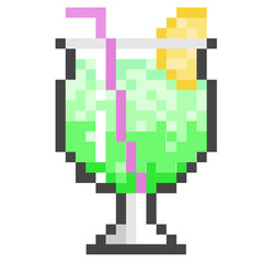 ドット絵で描いたカクテル