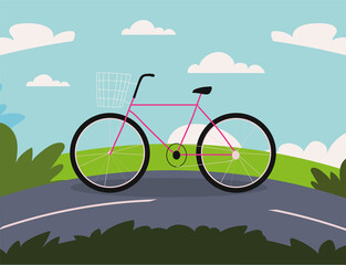 Naklejka premium bicycle in street