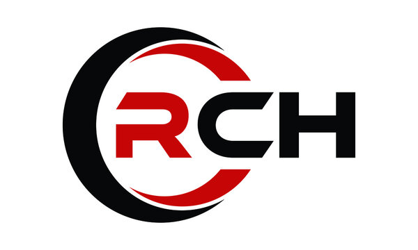 RCH three letter swoosh logo design vector template | monogram logo | abstract logo | wordmark logo | letter mark logo | business logo | brand logo | flat logo | minimalist logo | text | word | symbol