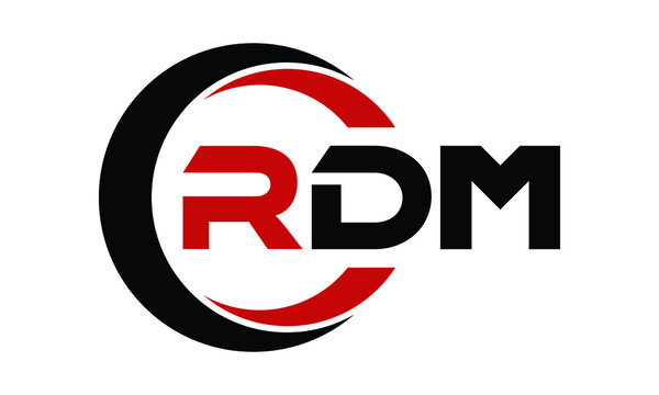 RDM three letter swoosh logo design vector template | monogram logo | abstract logo | wordmark logo | letter mark logo | business logo | brand logo | flat logo | minimalist logo | text | word | symbol