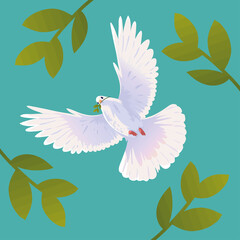 flying dove of peace
