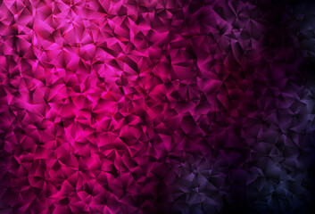 Fototapeta premium Dark Pink vector polygon abstract backdrop.