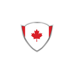 Obraz premium Canada flag shield design vector