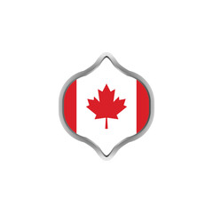 Fototapeta na wymiar Canada flag sign badge design vector