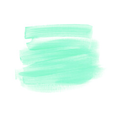 Mint watercolor brush stroke abstract art paint background. Aqua beach dream poster.