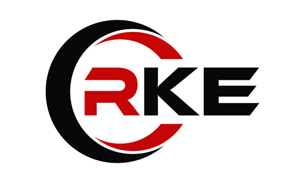 RKE three letter swoosh logo design vector template | monogram logo | abstract logo | wordmark logo | letter mark logo | business logo | brand logo | flat logo | minimalist logo | text | word | symbol