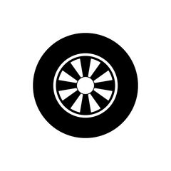 Fototapeta premium Tire wheel icon