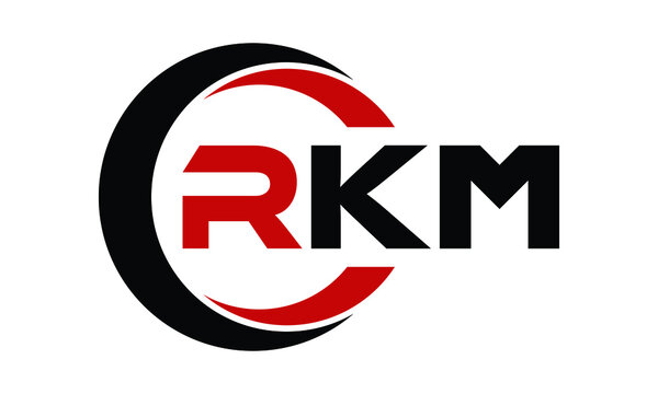 RKM three letter swoosh logo design vector template | monogram logo | abstract logo | wordmark logo | letter mark logo | business logo | brand logo | flat logo | minimalist logo | text | word | symbol