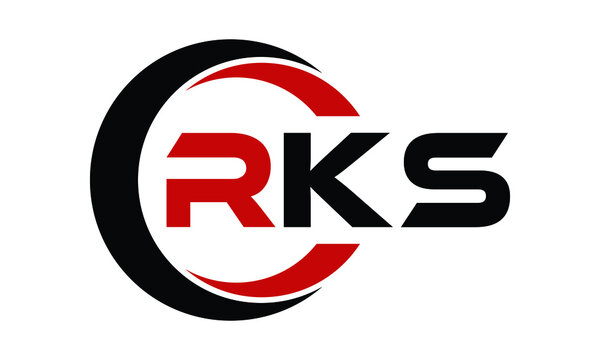 RKS three letter swoosh logo design vector template | monogram logo | abstract logo | wordmark logo | letter mark logo | business logo | brand logo | flat logo | minimalist logo | text | word | symbol