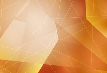 Light Orange vector texture with triangular style.