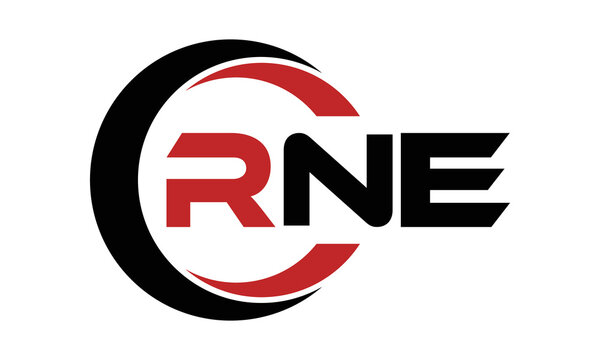 RNE three letter swoosh logo design vector template | monogram logo | abstract logo | wordmark logo | letter mark logo | business logo | brand logo | flat logo | minimalist logo | text | word | symbol