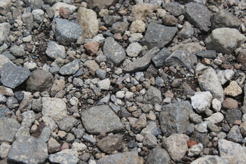 texture of pebbles of various sizes