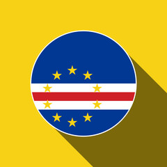 Country Cape Verde. Cape Verde flag. Vector illustration.