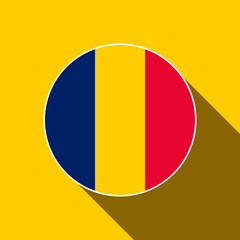 Country Chad. Chad flag. Vector illustration.