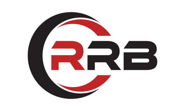 RRB three letter swoosh logo design vector template | monogram logo | abstract logo | wordmark logo | letter mark logo | business logo | brand logo | flat logo | minimalist logo | text | word | symbol