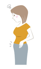 ぽっこりお腹が気になる女性