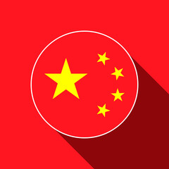 Country China. China flag. Vector illustration.