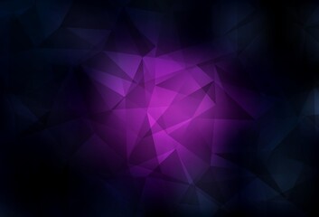 Obraz premium Dark Pink vector triangle mosaic template.