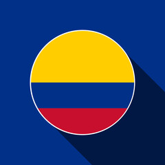 Country Colombia. Colombia flag. Vector illustration.