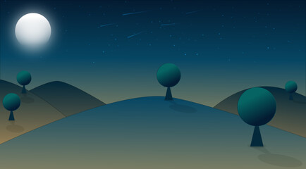 night sky vector background illustration