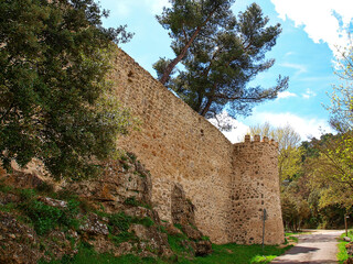 Sillans-la-Cascade, old village in Provence, Verdon Regional Natural Park. Old medieval buildings -...